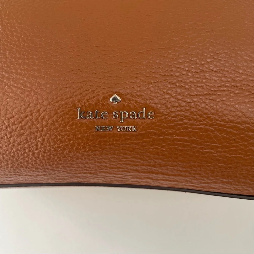 Kate Spade Jackson Triple Compartment Shoulder Tote Satchel Gingerbread color